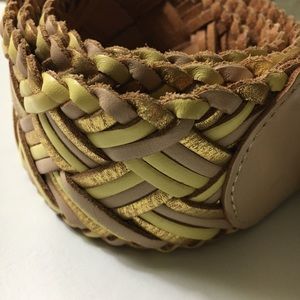 Anthropologie Linea Pelle Braided Leather Belt M